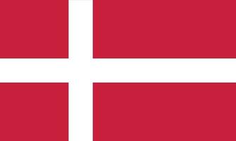 illustrazione vettoriale della bandiera della Danimarca