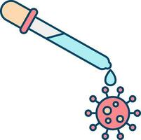 illustrazione di virus analisi colorato icona. vettore
