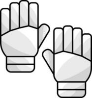 illustrazione di guanti icona nel bianca colore. vettore