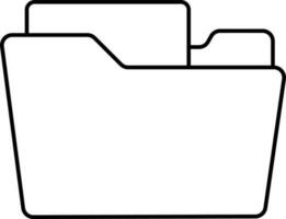 isolato cartella icona o simbolo nel diretto stile. vettore