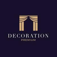 creativo tenda logo edificio decorazione vettore design concetto illustrazione idea