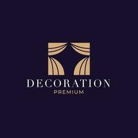 creativo tenda logo edificio decorazione vettore design concetto illustrazione idea