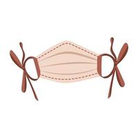 maschera medica beige vettore