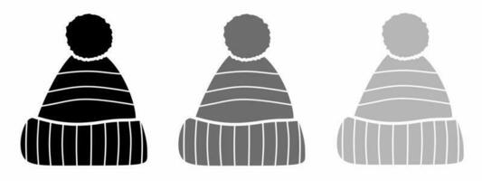 inverno cappello icona illustrazione collezione. azione vettore. vettore