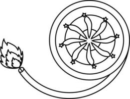 terra chakkar petardo icona nel lineare stile. vettore