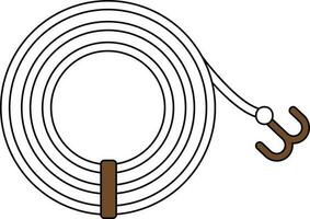 gancio corda icona nel bianca e Marrone colore. vettore
