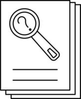ictus stile ricerca domanda carta icona o simbolo. vettore