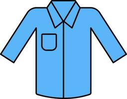 camicia vettore illustrazione nel blu colore.