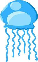 piatto illustrazione di blu Medusa personaggio icona. vettore