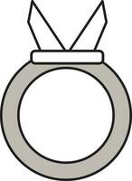 medaglia icona nel grigio e bianca colore. vettore