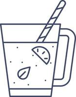 illustrazione di limonata cocktail icona nel linea arte. vettore