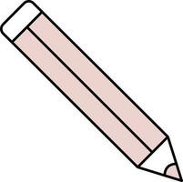 isolato matita icona nel rosa e bianca colore. vettore