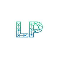 astratto lettera lp logo design con linea punto connessione per tecnologia e digitale attività commerciale azienda. vettore