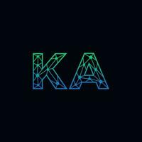 astratto lettera ka logo design con linea punto connessione per tecnologia e digitale attività commerciale azienda. vettore