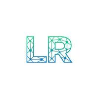 astratto lettera lr logo design con linea punto connessione per tecnologia e digitale attività commerciale azienda. vettore