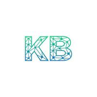 astratto lettera kb logo design con linea punto connessione per tecnologia e digitale attività commerciale azienda. vettore