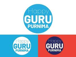 il giorno di onorare celebrazione. contento guru purnima tipografia design vettore