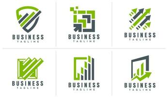minimalista linea astratto finanziario bar logo design. moderno digitale finanza logo. vettore