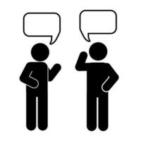 illustrazione di persone parlando e discutere vettore