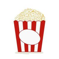 illustrazione di delizioso Popcorn. Perfetto per cibo a tema icone, loghi, foto elementi, manifesti, striscioni, adesivi vettore
