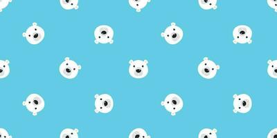 orso senza soluzione di continuità modello polare orso vettore panda orsacchiotto isolato sfondo ripetere sfondo cartone animato scarabocchio blu