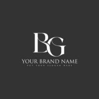 creativo elegante di moda unico artistico lusso nero e bianca colore bg iniziale basato alfabeto icona logo. gratuito vettore