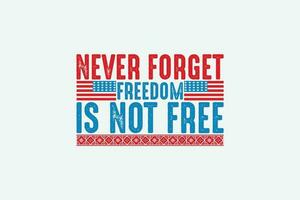 mai dimenticare la libertà è non gratuito vettore