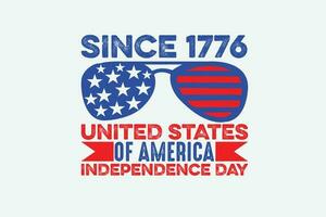 da 1776 unito stati di America indipendenza giorno vettore