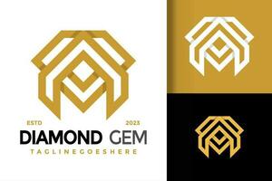 lettera un' diamante logo vettore icona illustrazione