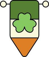 trifoglio Irlanda bandierina bandiera icona o simbolo. vettore