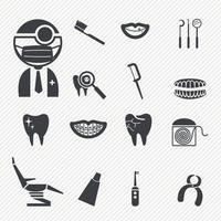 icone dentali impostare illustrazione vettore