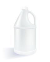 gallone di plastica cilindrico bianco vettore