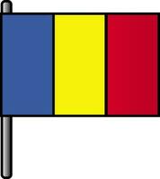 Romania bandiera icona nel piatto stile. vettore
