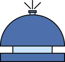 scrivania campana icona nel blu colore. vettore