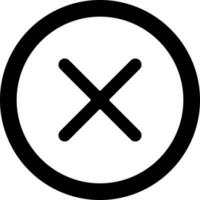 attraversare icona o simbolo nel nero e bianca colore. vettore