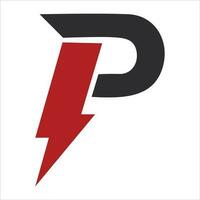 p lettera logo stile vettore