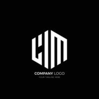 lim lettera logo design poligono monogramma icona vettore modello