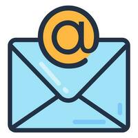 in linea attività commerciale e-mail schema ictus icona vettore