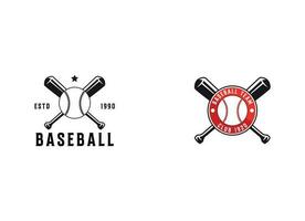 baseball logo design. baseball softball squadra club accademia campionato logo modello vettore