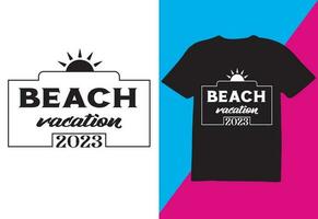 famiglia vacanza nel spiaggia vacanza, maglietta design per Stampa vettore