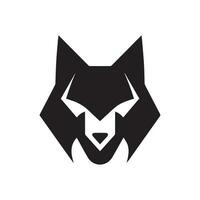 lupo testa logo, lupo icona, lupo illustrazione disegno, lupo minimo logo design vettore