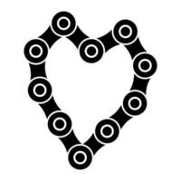 catena amore logo design vettore modello