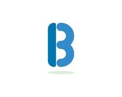 B logo con minimalista design vettore