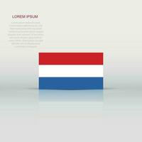 Olanda bandiera icona nel piatto stile. nazionale cartello vettore illustrazione. politica attività commerciale concetto.