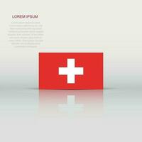 Svizzera bandiera icona nel piatto stile. nazionale cartello vettore illustrazione. politica attività commerciale concetto.