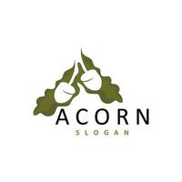 acron logo, premio design semplice Vintage ▾ retrò stile, vettore quercia noccioline ghiande, icona simbolo illustrazione modello