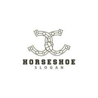ferro di cavallo logo, cavallo vettore Vintage ▾ elegante vecchio retrò texas disegno, silhouette simbolo icona