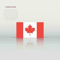 Canada bandiera icona nel piatto stile. canadese nazionale cartello vettore illustrazione. politica attività commerciale concetto.