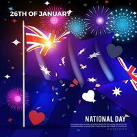 contento nazionale giorno Australia. bandiera sfondo. per striscioni, saluto carte e manifesti vettore