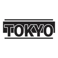 un' nero e bianca logo per toshi Tokyo, Giappone. maglietta design Stampa vettore